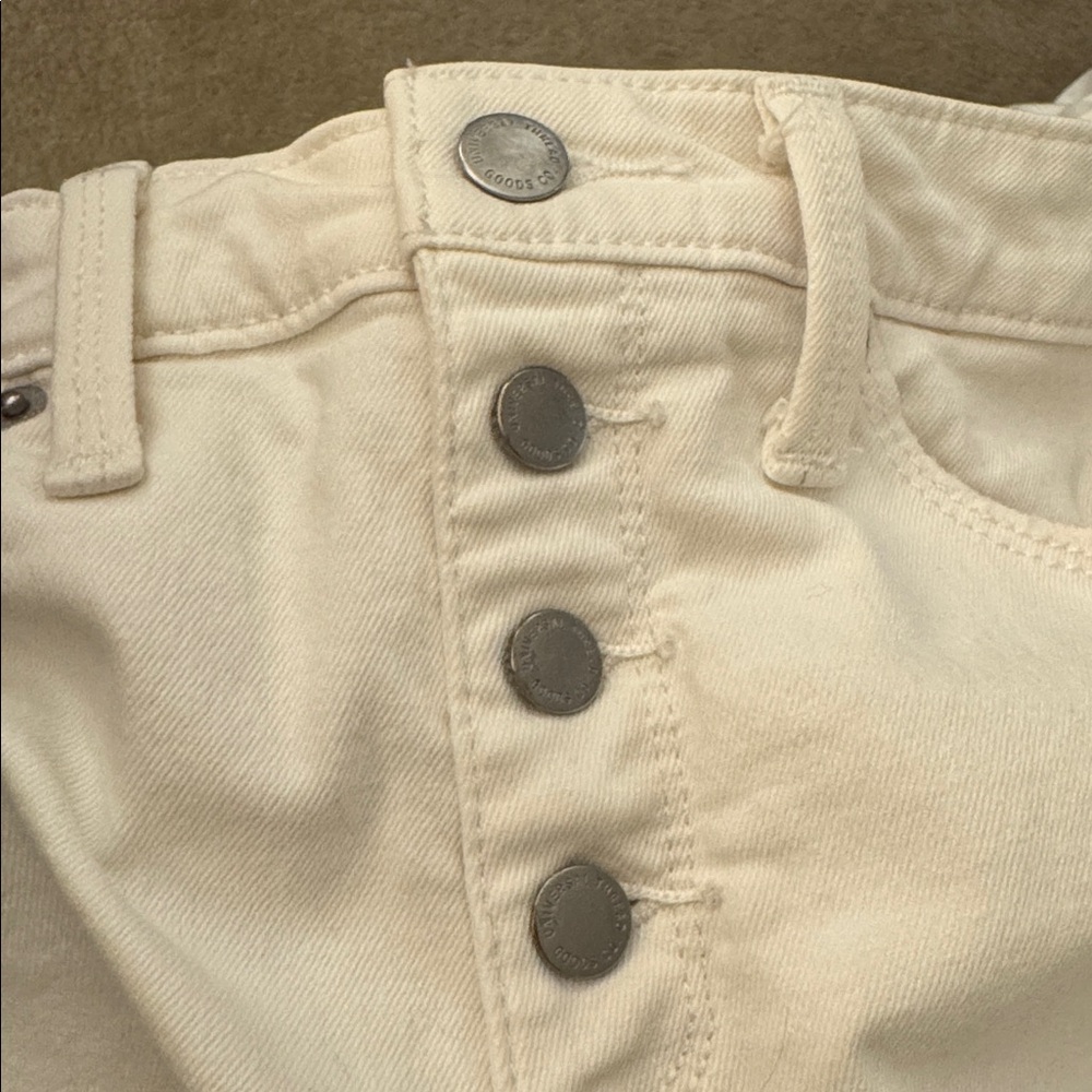 Universal Thread Cropped Button Fly White/Ivory J… - image 6
